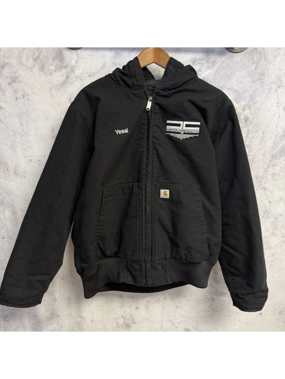 Carhartt J130 W Womens Jacket Black Size 2XL Loose Fit Workwear Hooded